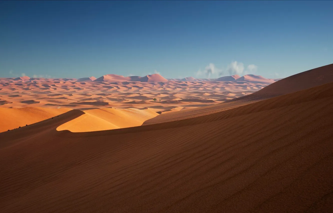 Photo wallpaper sand, the sky, clouds, landscape, nature, the dunes, desert, horizon