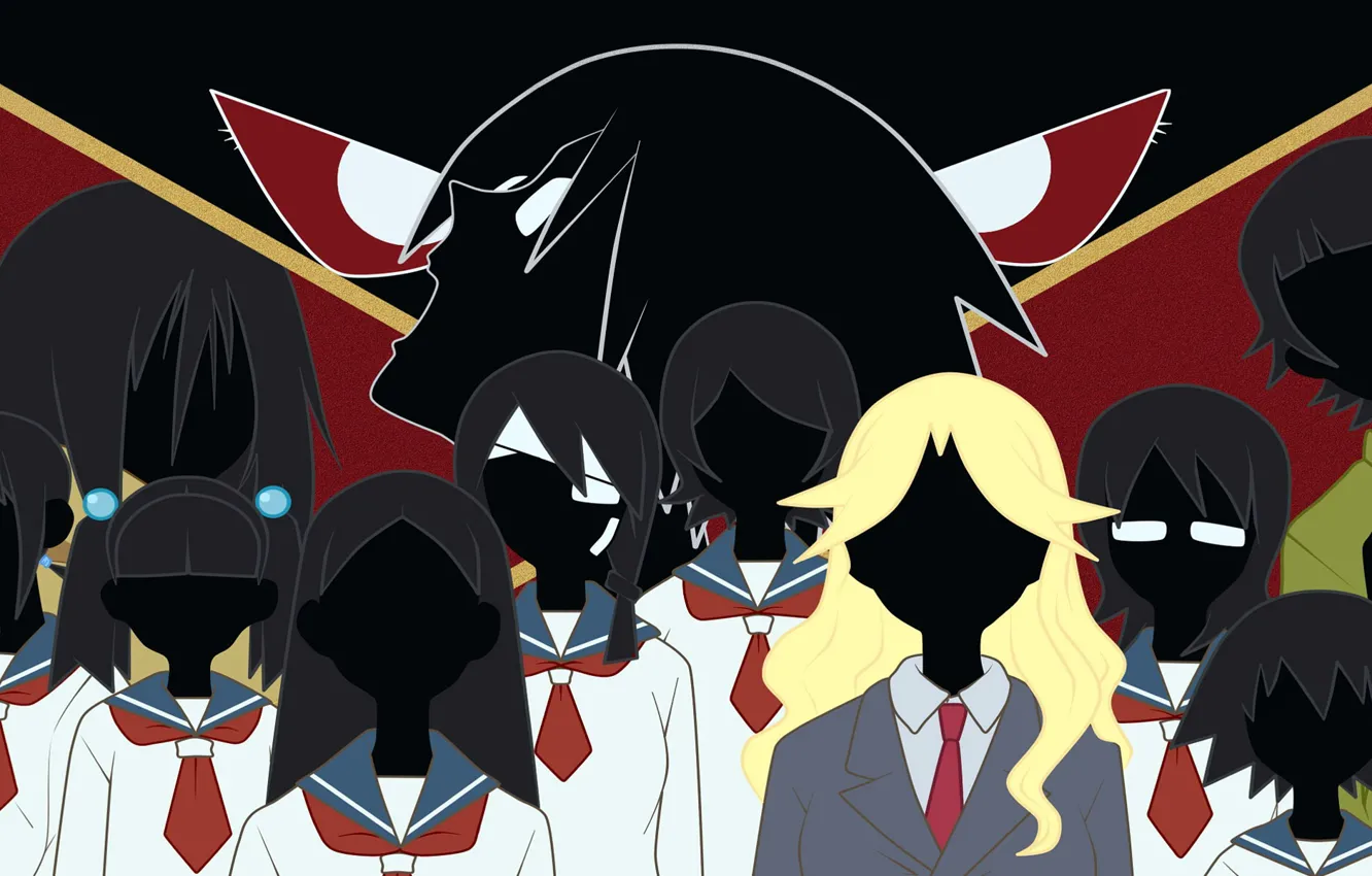 Photo wallpaper eyes, silhouette, guy, Sayonara Zetsubou Sensei, Farewell bleak Sensei