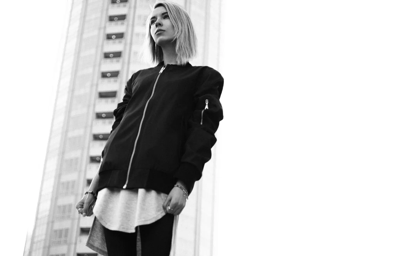 Photo wallpaper girl, jacket, girl, woman, Julie Resh