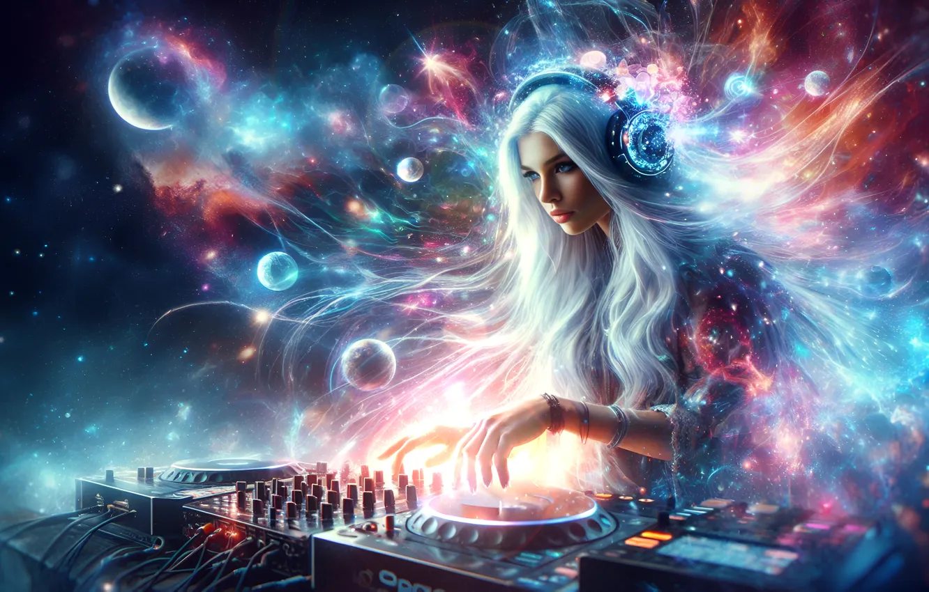 Photo wallpaper girl, Music, abstraction, Farisey