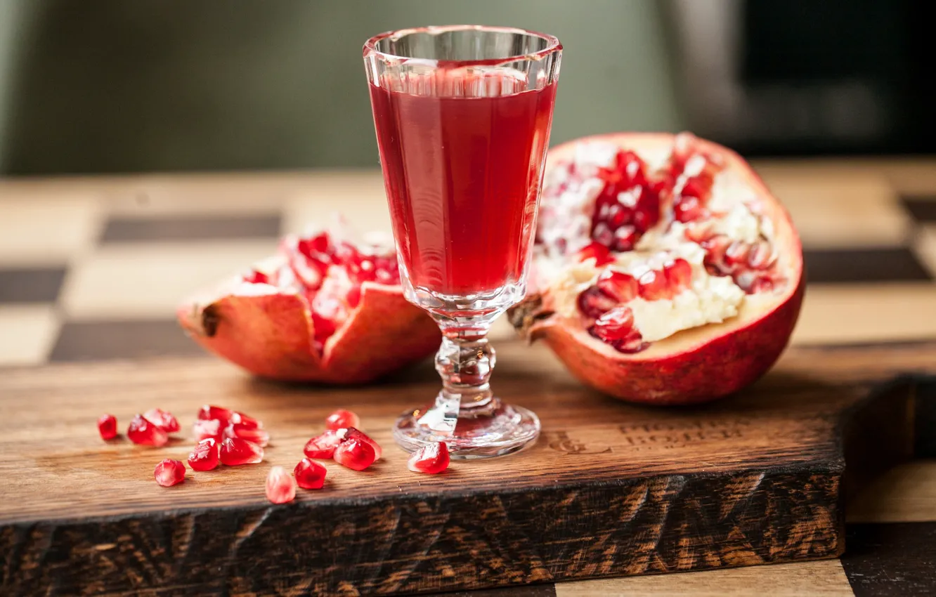 Photo wallpaper berries, juice, garnet