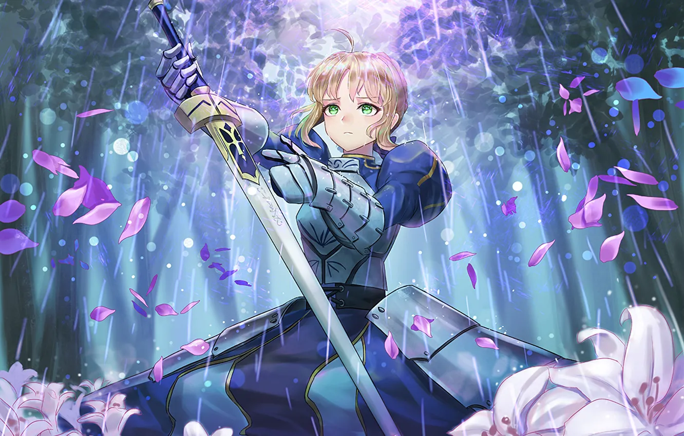 Photo wallpaper look, girl, the saber, Fate stay night, Fate / Stay Night