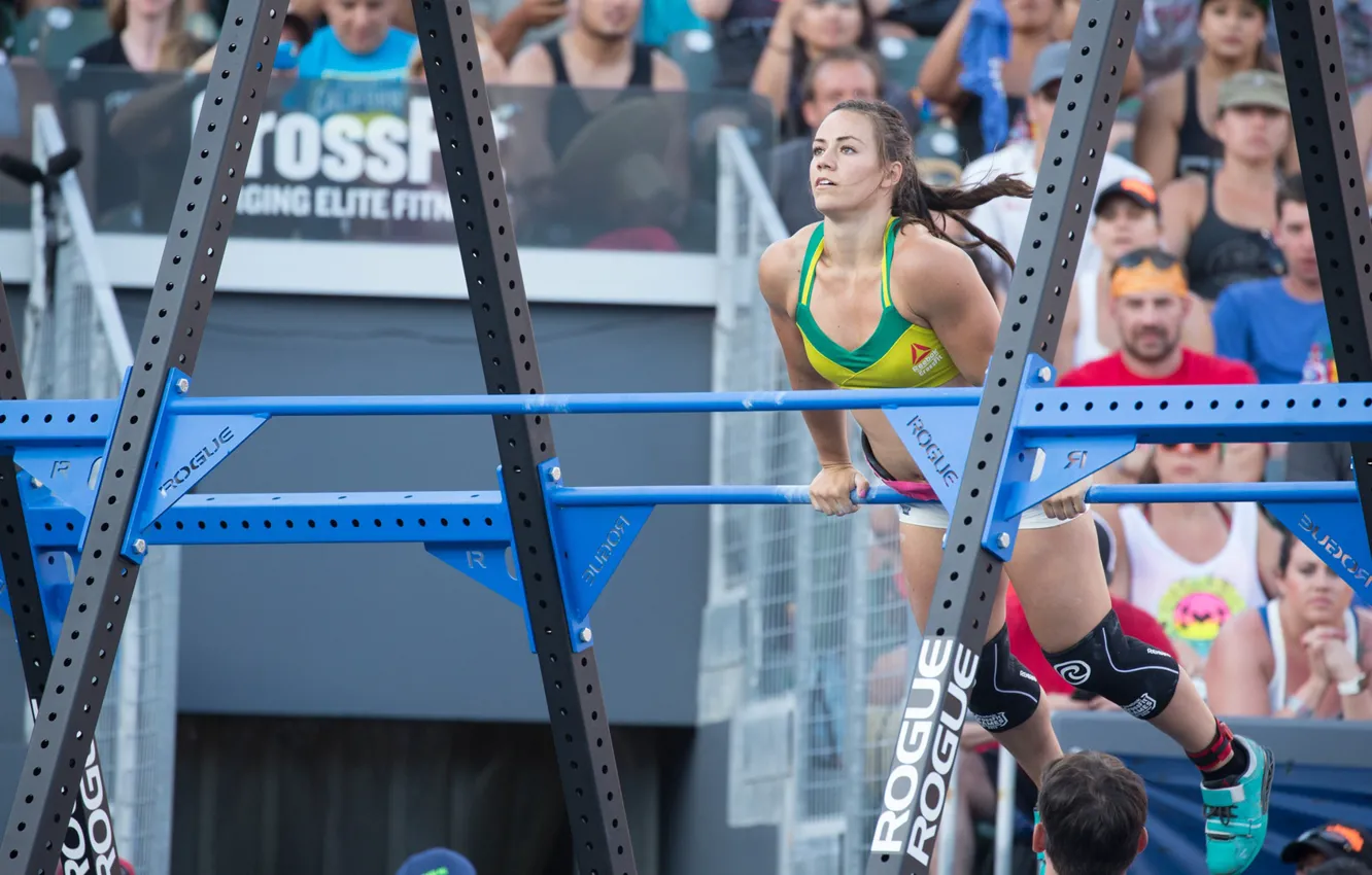 Photo wallpaper strength, skill, female, Competition, exercises, crossfit, technique