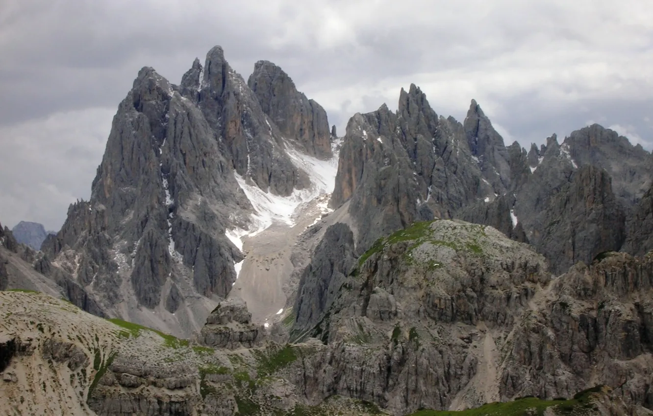 Photo wallpaper the sky, clouds, mountains, clouds, nature, rocks, Italy, Italy