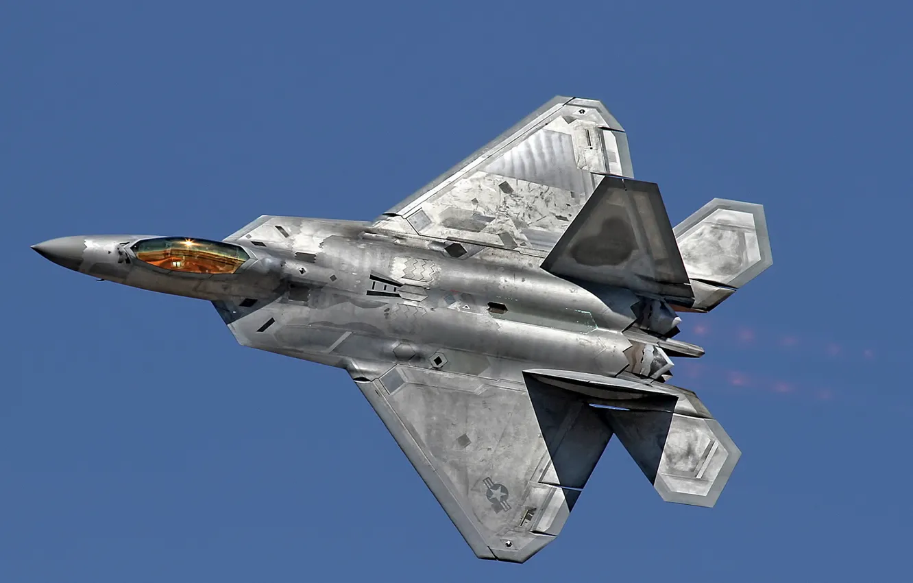 Photo wallpaper the sky, weapons, F-22 Raptor