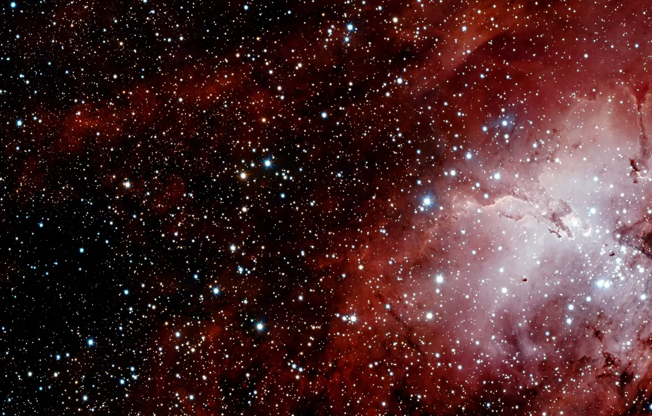 Photo wallpaper Stars, Nebula, VST, VLT Survey Telescope, Messier 16, Gas Clouds, H II Region, Sharpless 2-54