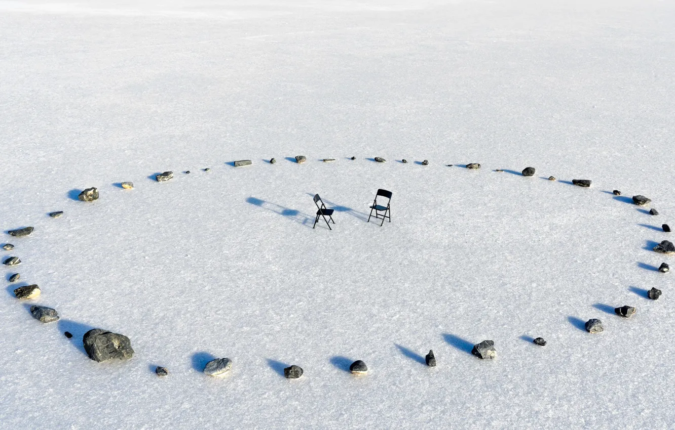 Photo wallpaper circles, background, chair