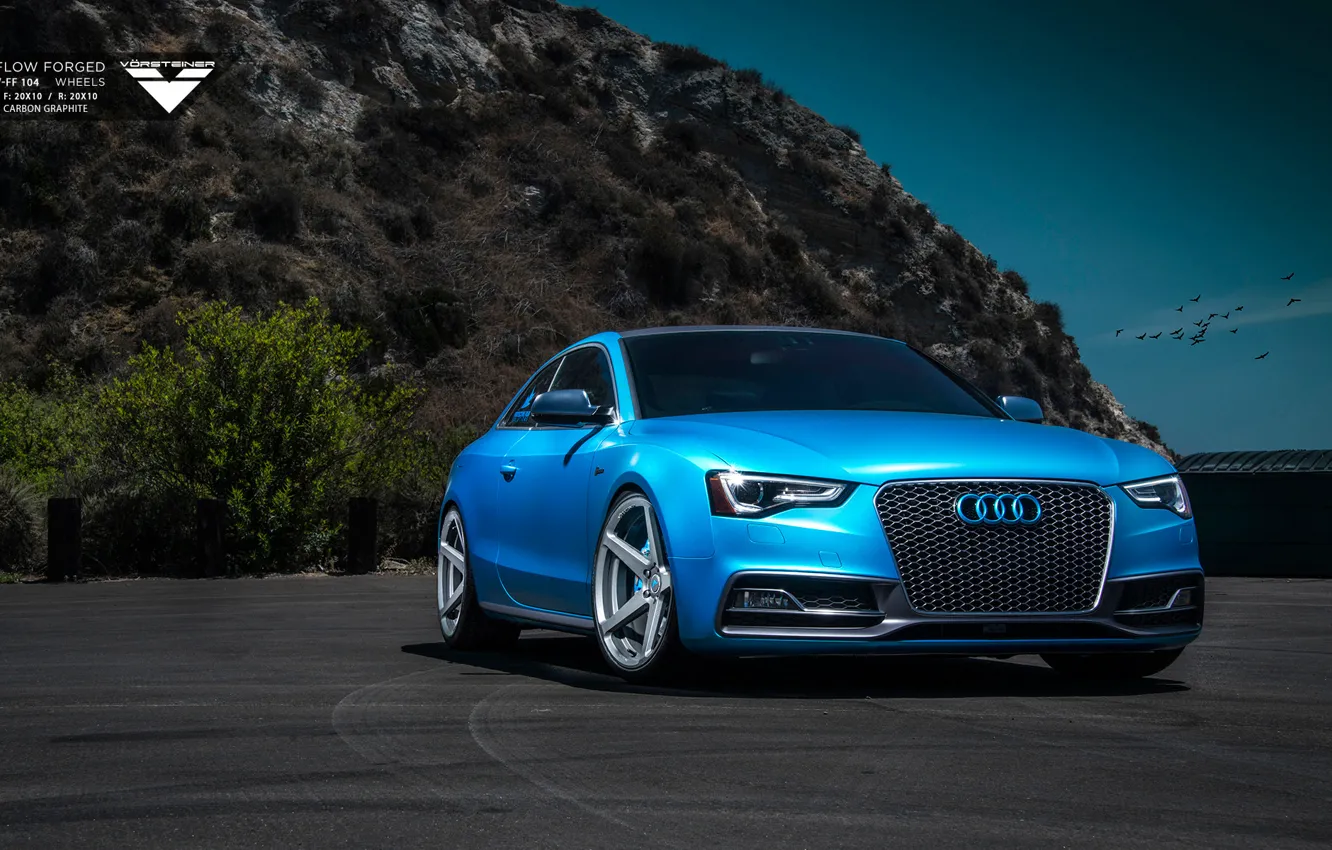 Photo wallpaper Audi, Blue, Vorsteiner, Tuning, Audi S5, 2015, Audi Cars, Audi Tuning