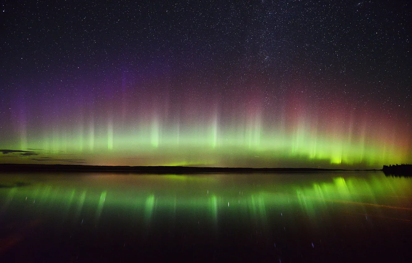 Photo wallpaper stars, night, Northern lights, Aurora Borealis