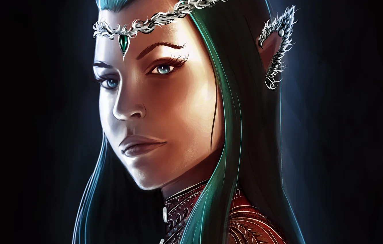 Photo wallpaper decoration, art, elf, Tauriel, The Hobbit: The Desolation Of Smaug, The Hobbit: The Desolation of …