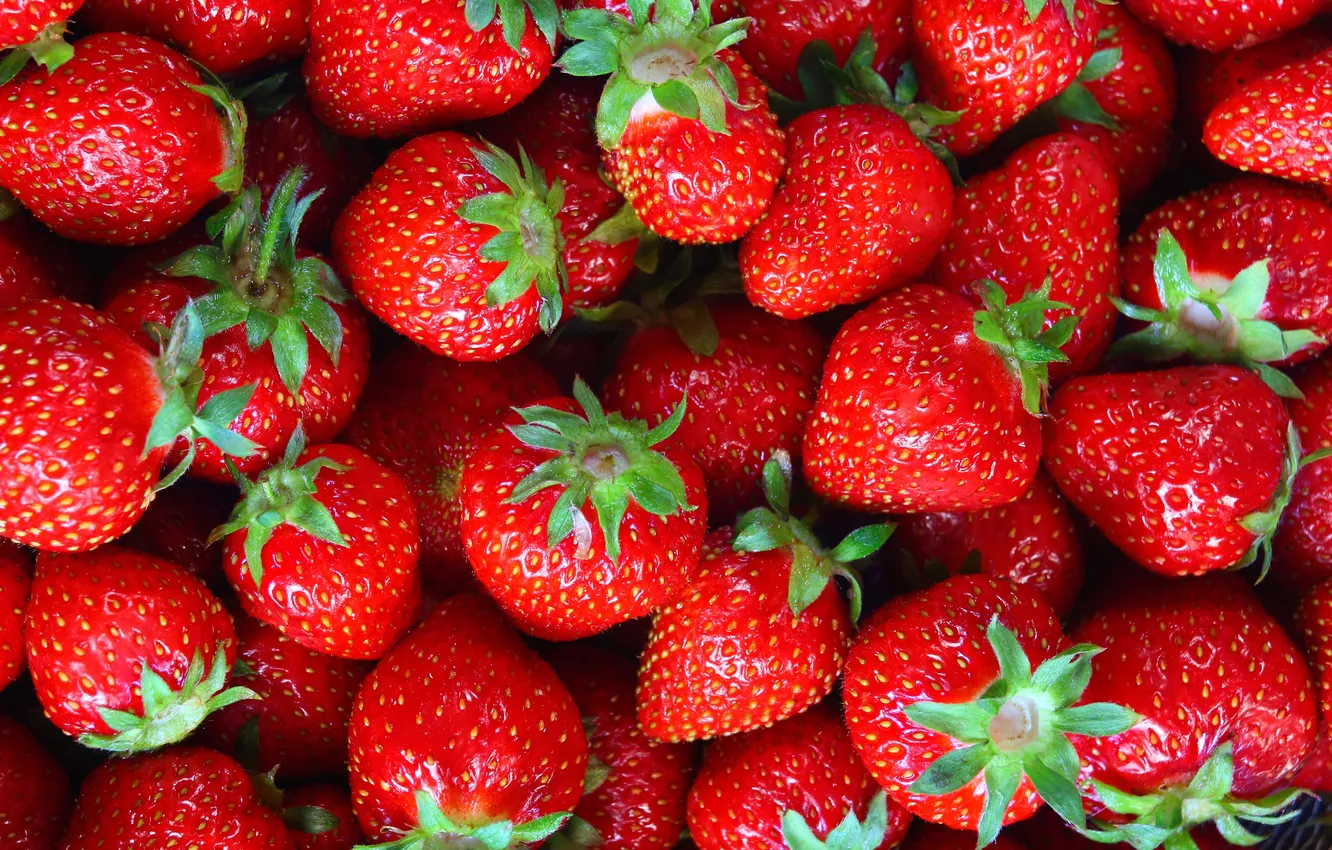 Photo wallpaper berries, strawberry, strawberry, fresh berries