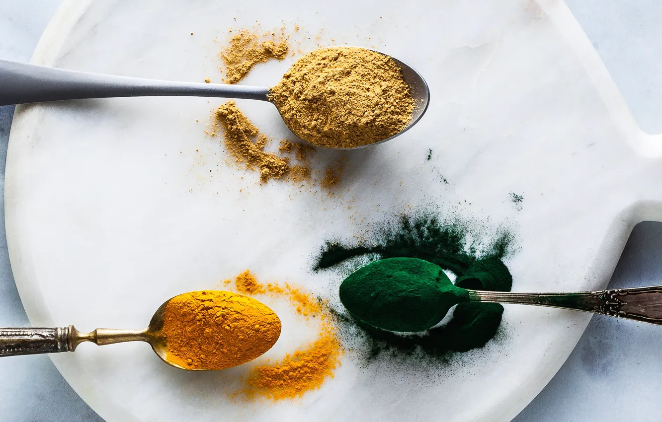 Wallpaper colors, table, marble, ingredients for mobile and desktop