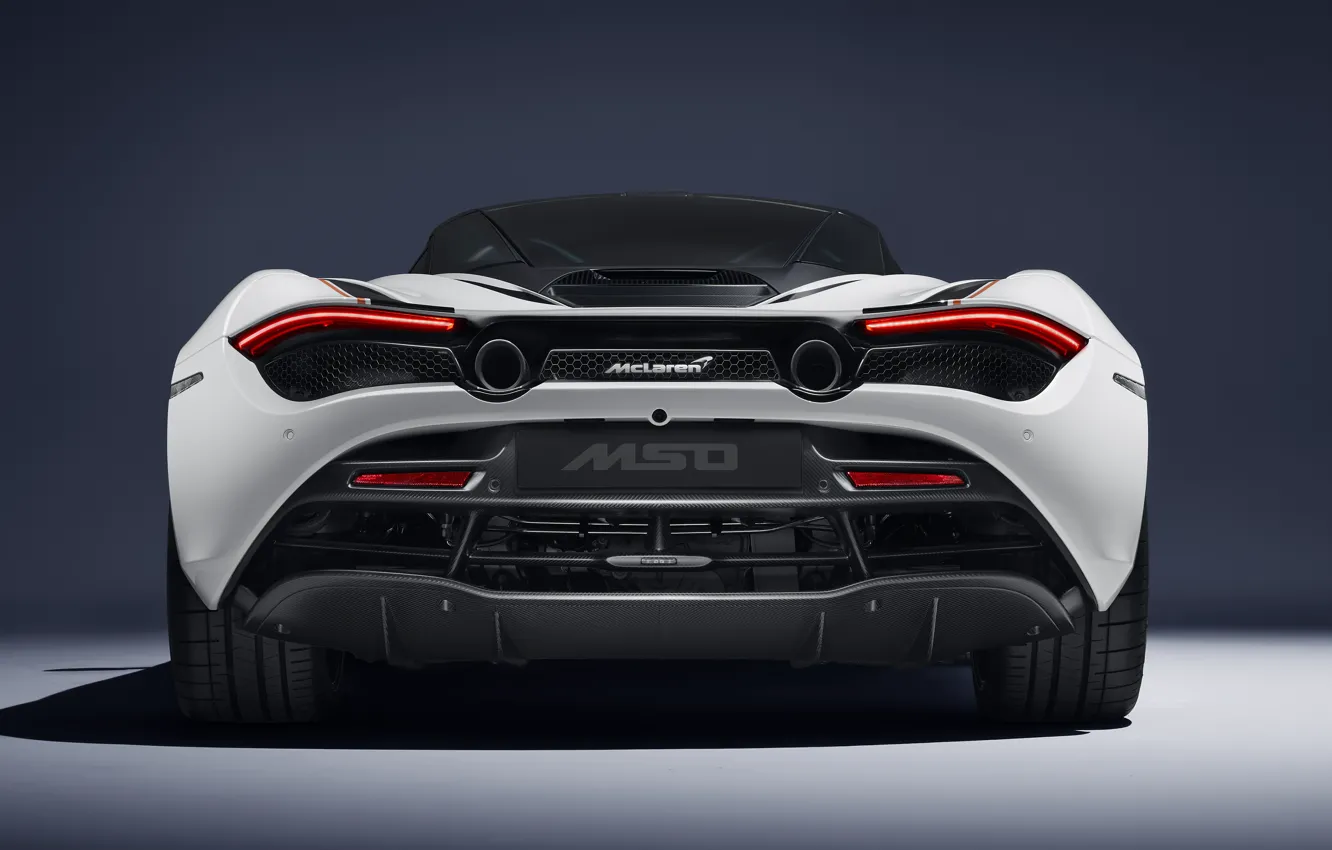 Photo wallpaper McLaren, supercar, rear view, 2018, MSO, 720S, Track Theme
