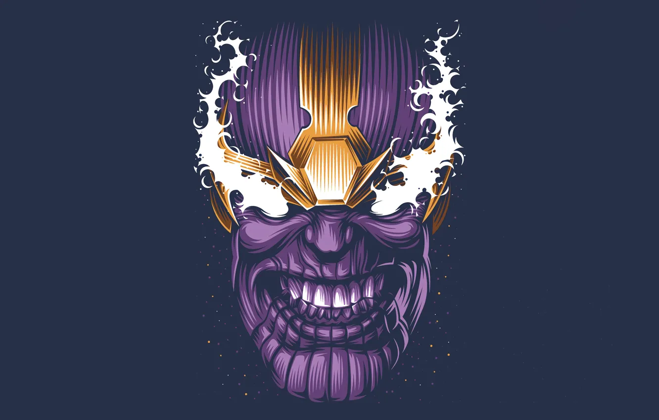 Photo wallpaper face, hero, Marvel, face, hero, Marvel, Thanos, Thanos