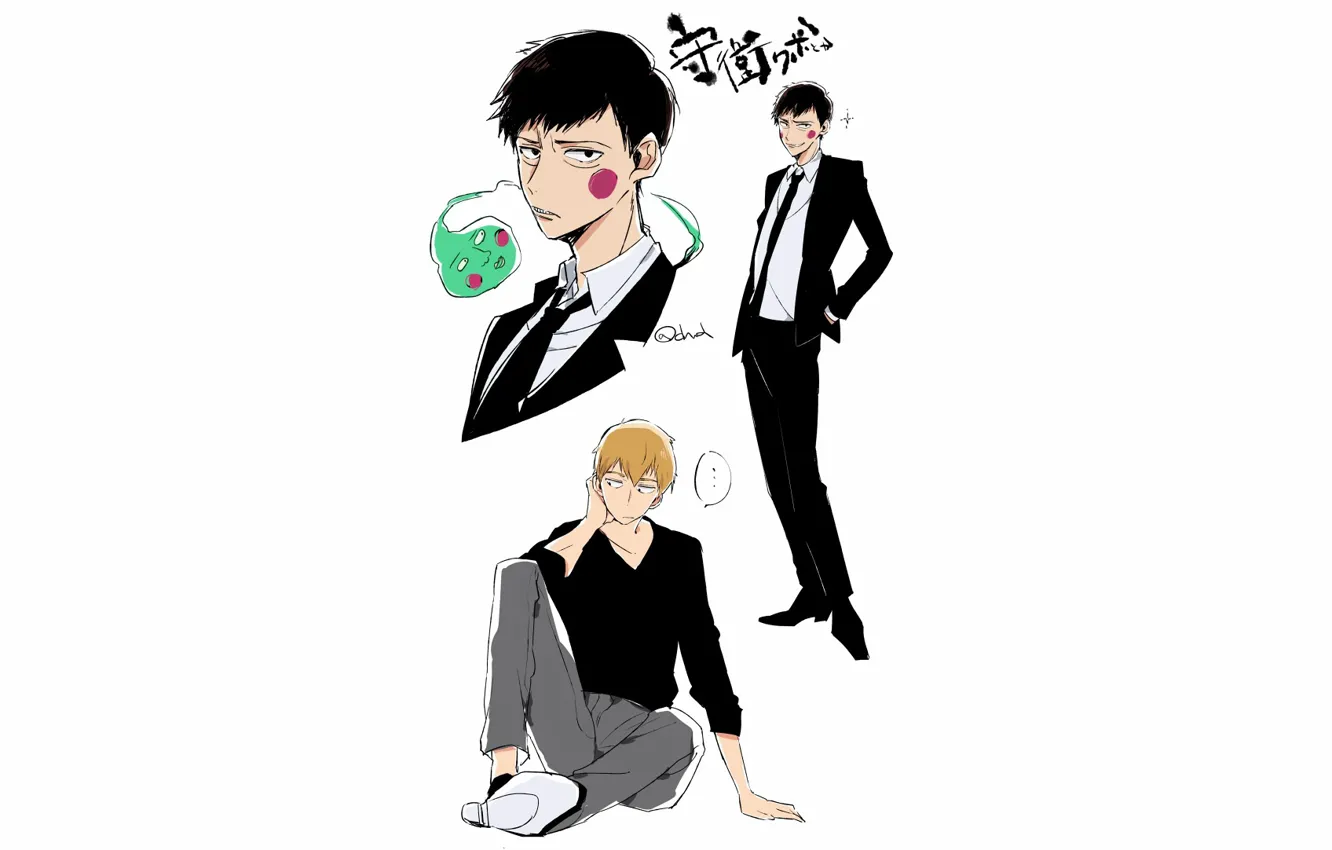 Photo wallpaper guys, Sensei, Mob Psycho 100, Mob psycho 100, Yacki