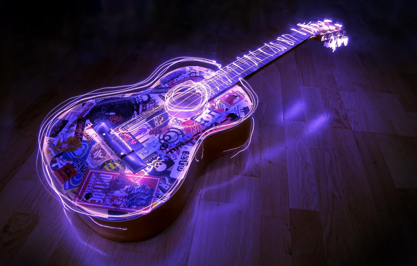 Photo wallpaper music, background, electric guitar