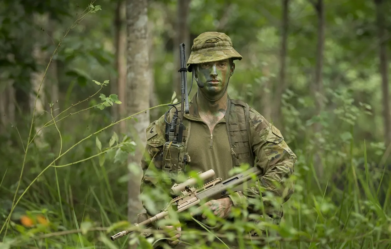 Photo wallpaper weapons, soldiers, Australian Army