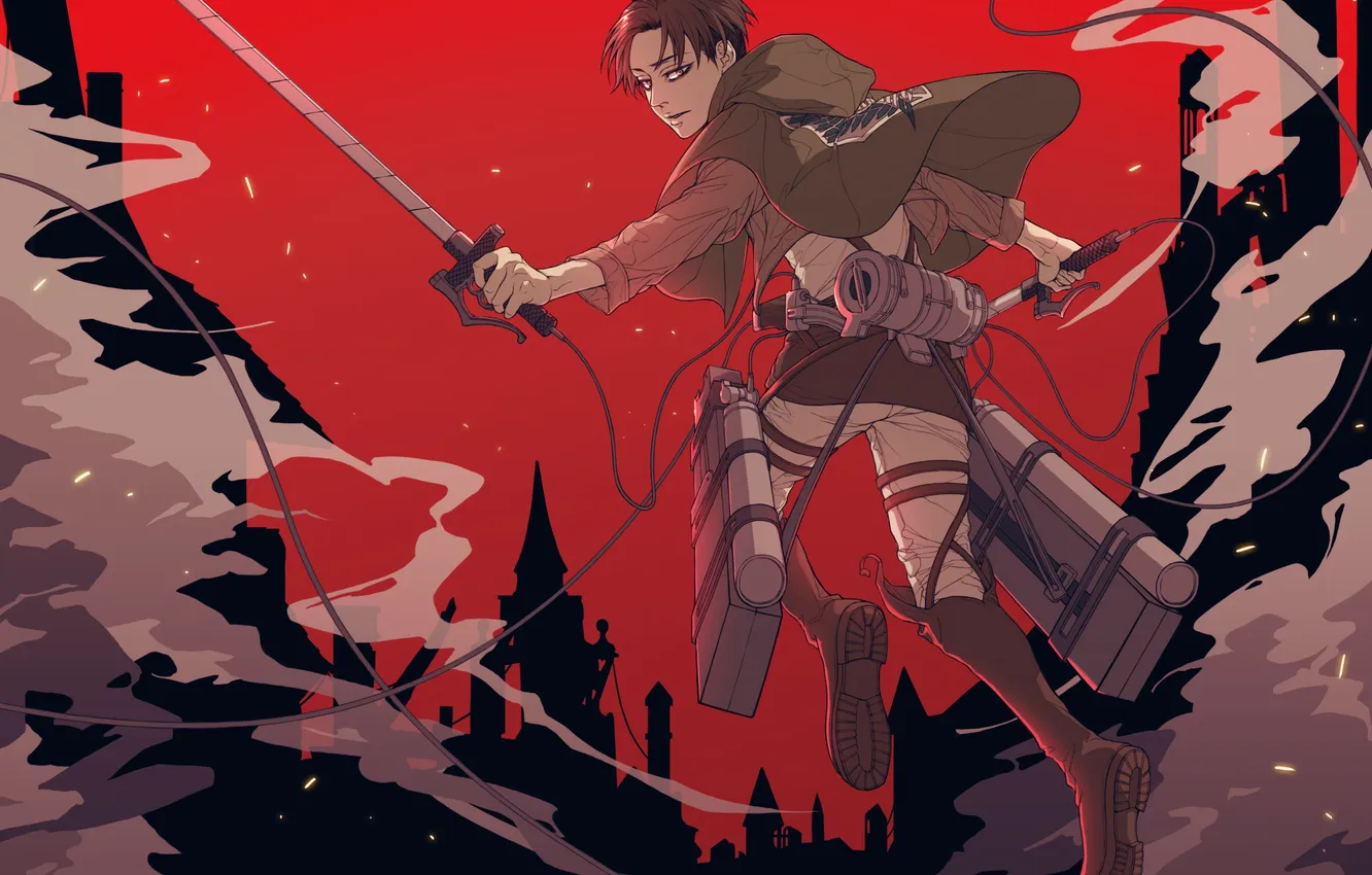 Photo wallpaper look, art, guy, anime, art, Shingeki no Kyojin, attack of the giants, Rivaille