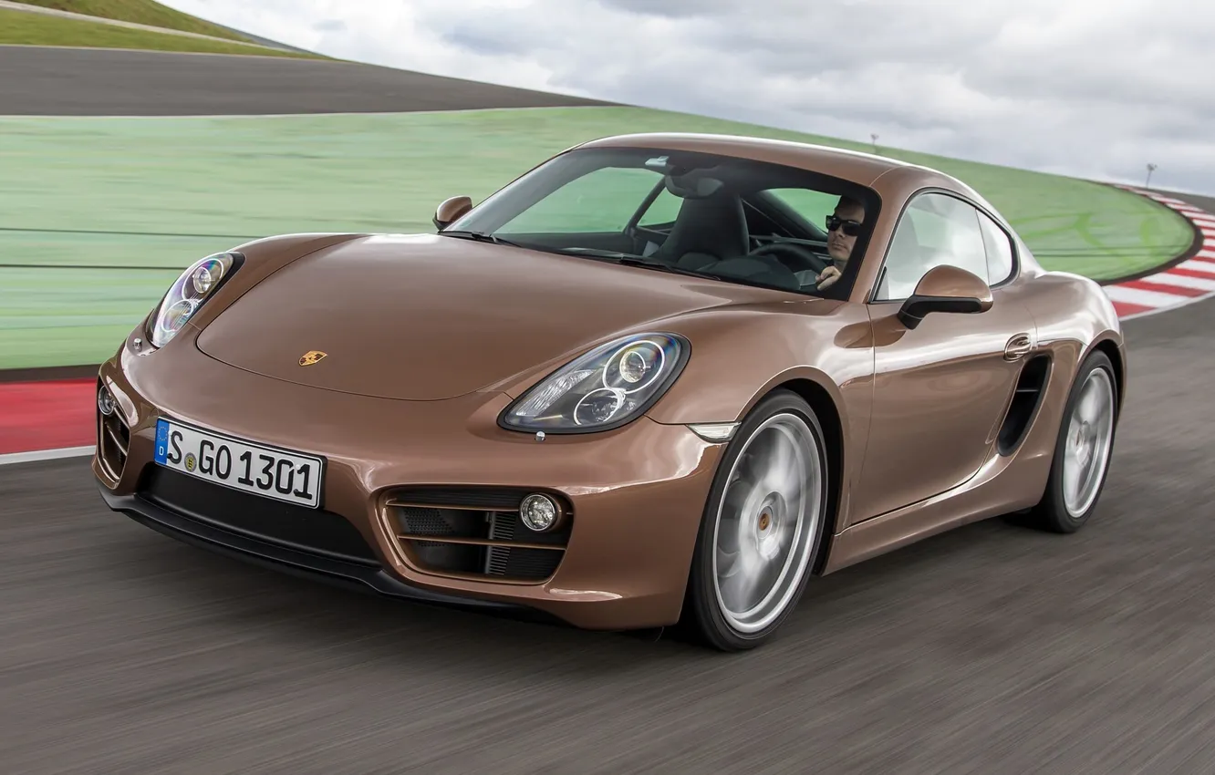 Photo wallpaper speed, track, Porsche, Cayman, 2013