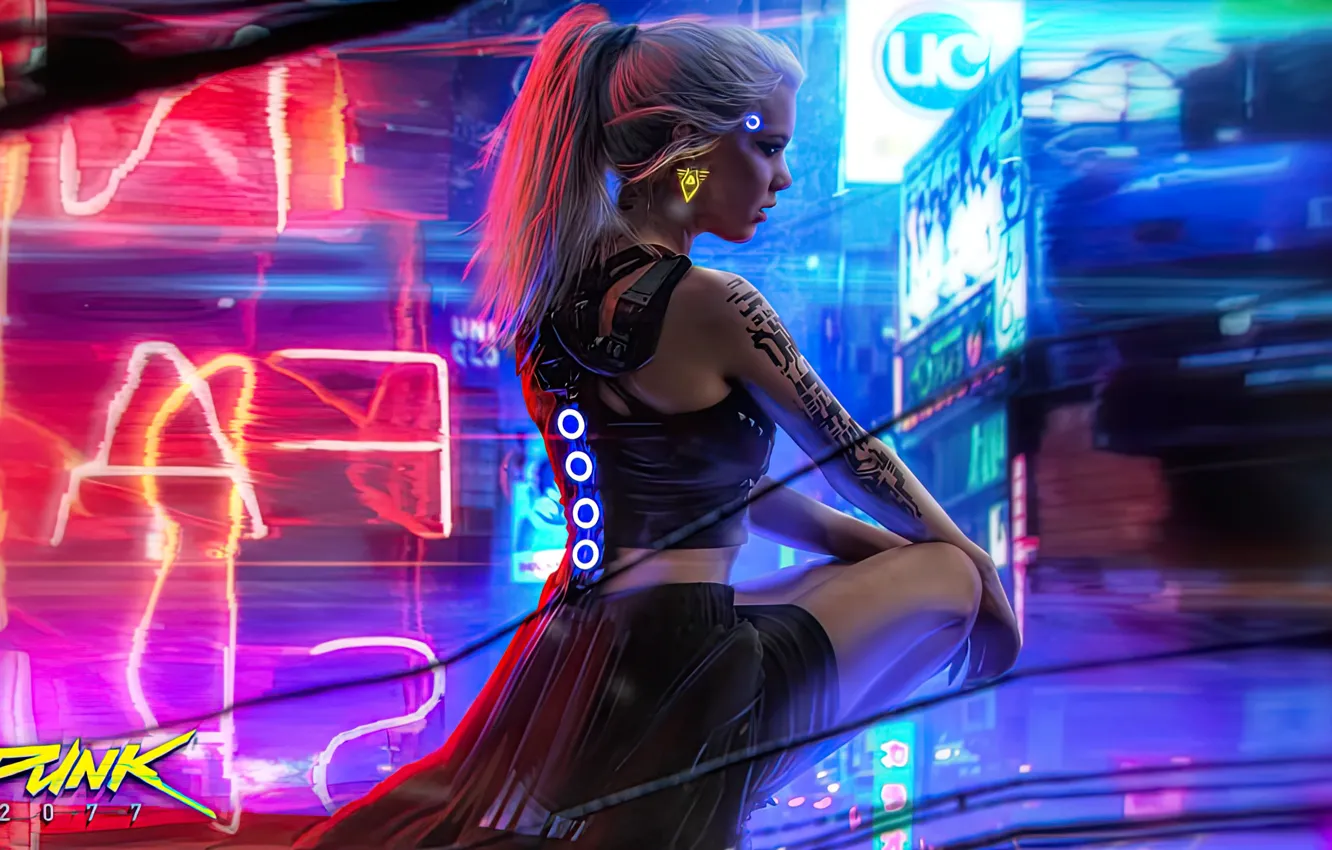 Photo wallpaper girl, game, fantastic, Future, Cyberpunk 2077, AND BE