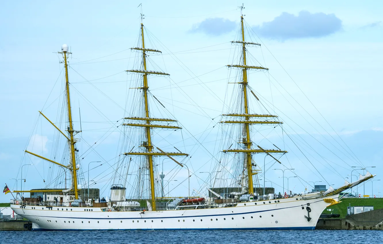 Photo wallpaper sailboat, Germany, Gorch Fock