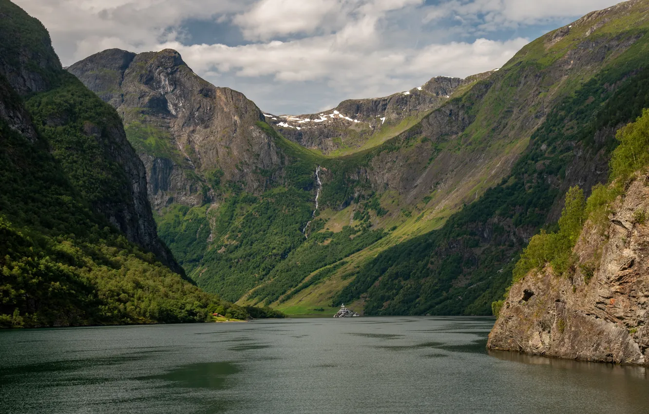 Photo wallpaper nature, photo, Norway, Bay, Sognefjord, Norwaу
