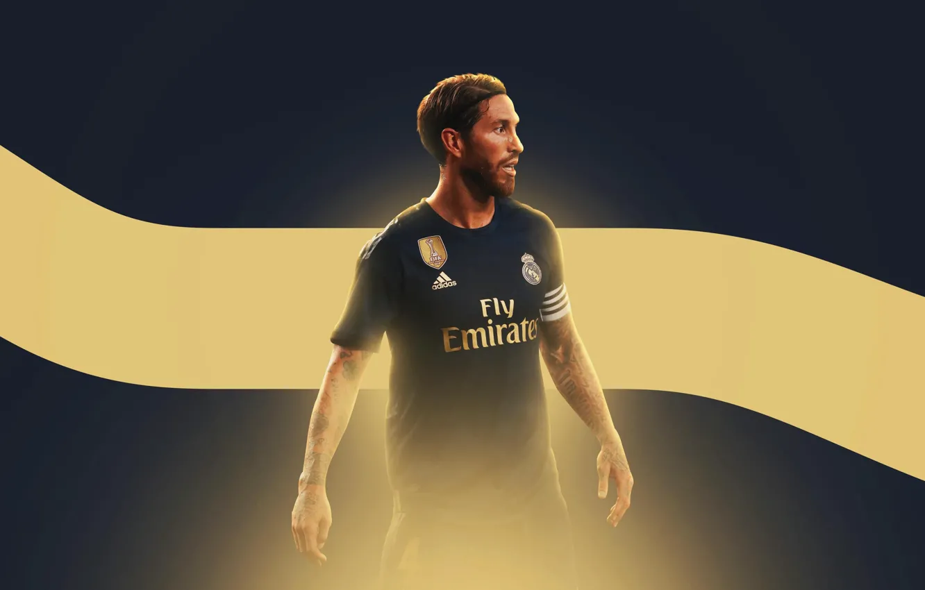 Photo wallpaper football, soccer, captain, madridista, Sport, Defender, Sergio Ramos, Spanish