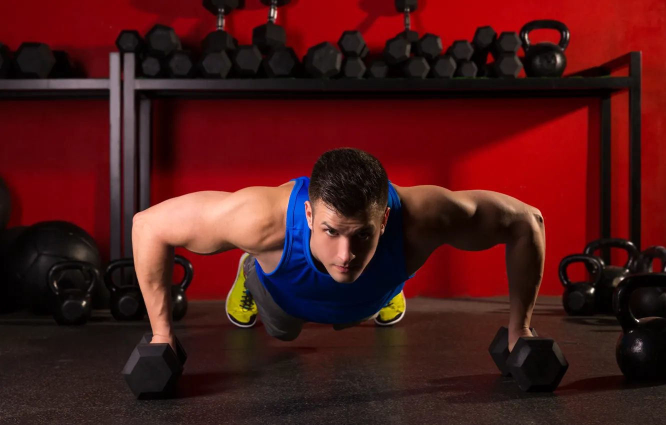 Photo wallpaper sport, guy, boy, Sport, training, pushups, training, push-ups