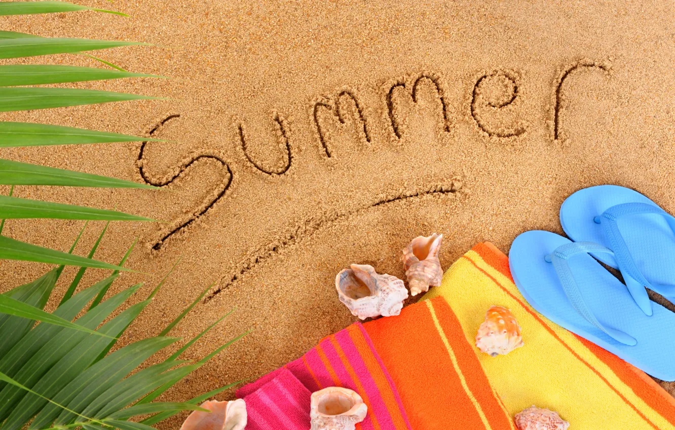 Photo wallpaper summer, beach, sand, sunny day, vacation