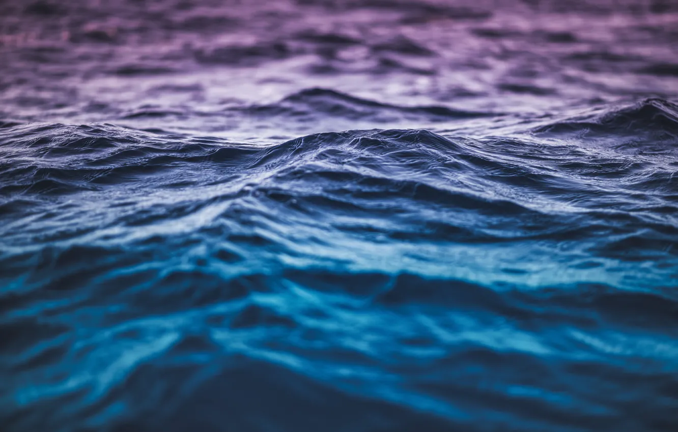 Photo wallpaper wave, water, ruffle