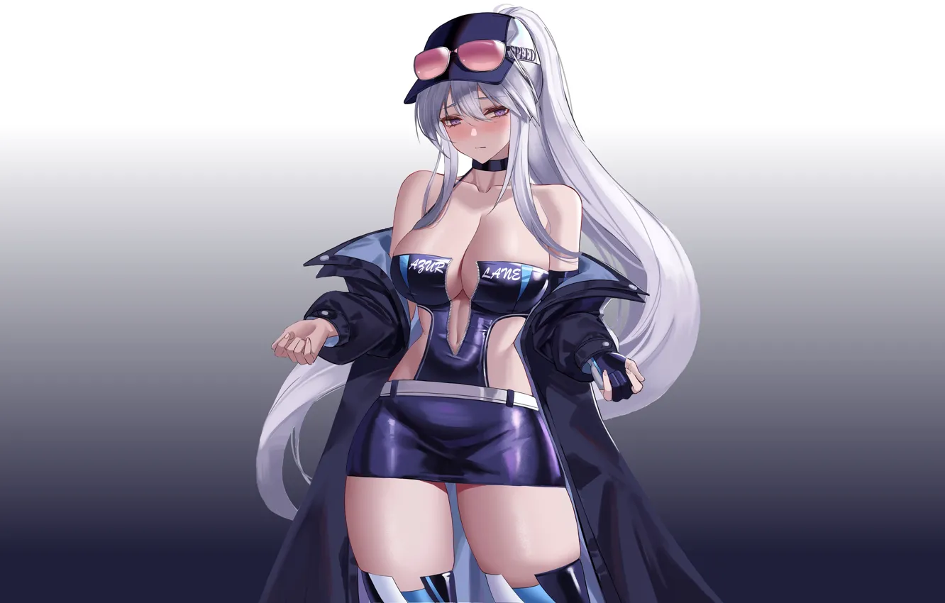 Photo wallpaper hot, sexy, Enterprise, hat, boobs, anime, pretty, ship