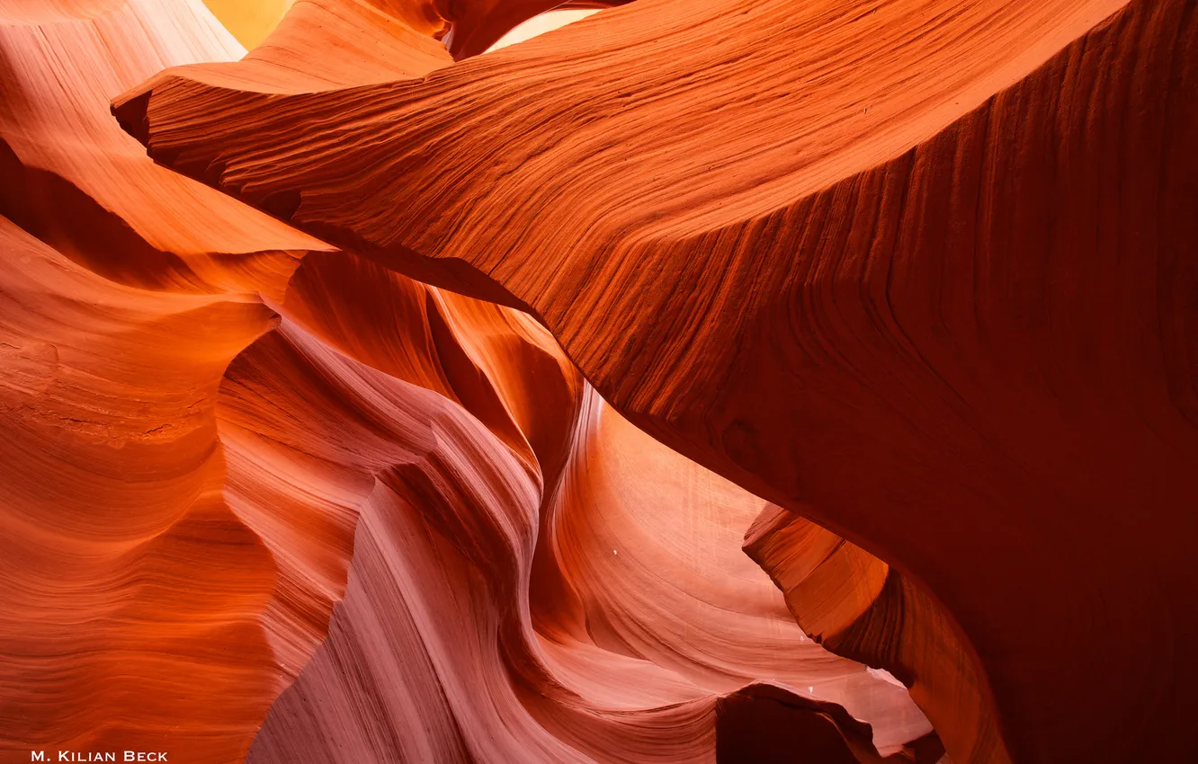 Photo wallpaper nature, rocks, texture, AZ, USA, Antelope Canyon
