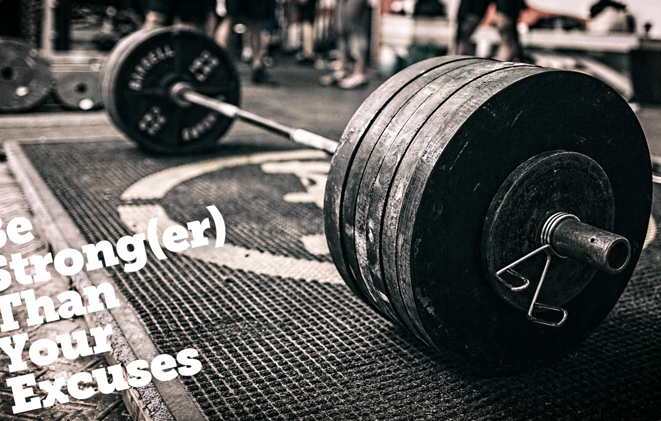 Photo wallpaper rod, gym, weight