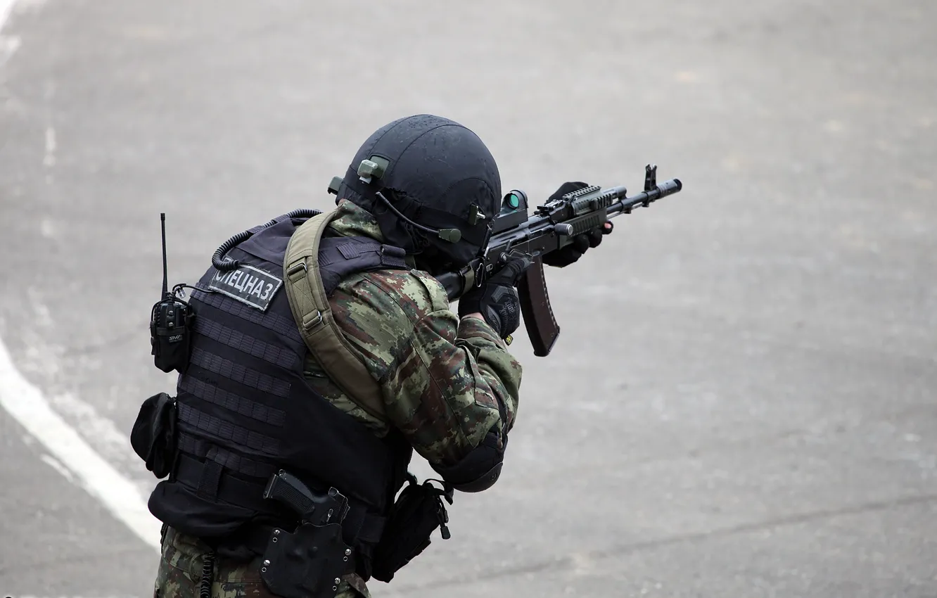 Photo wallpaper Special forces, INTERPOLITEX, FSIN, AK