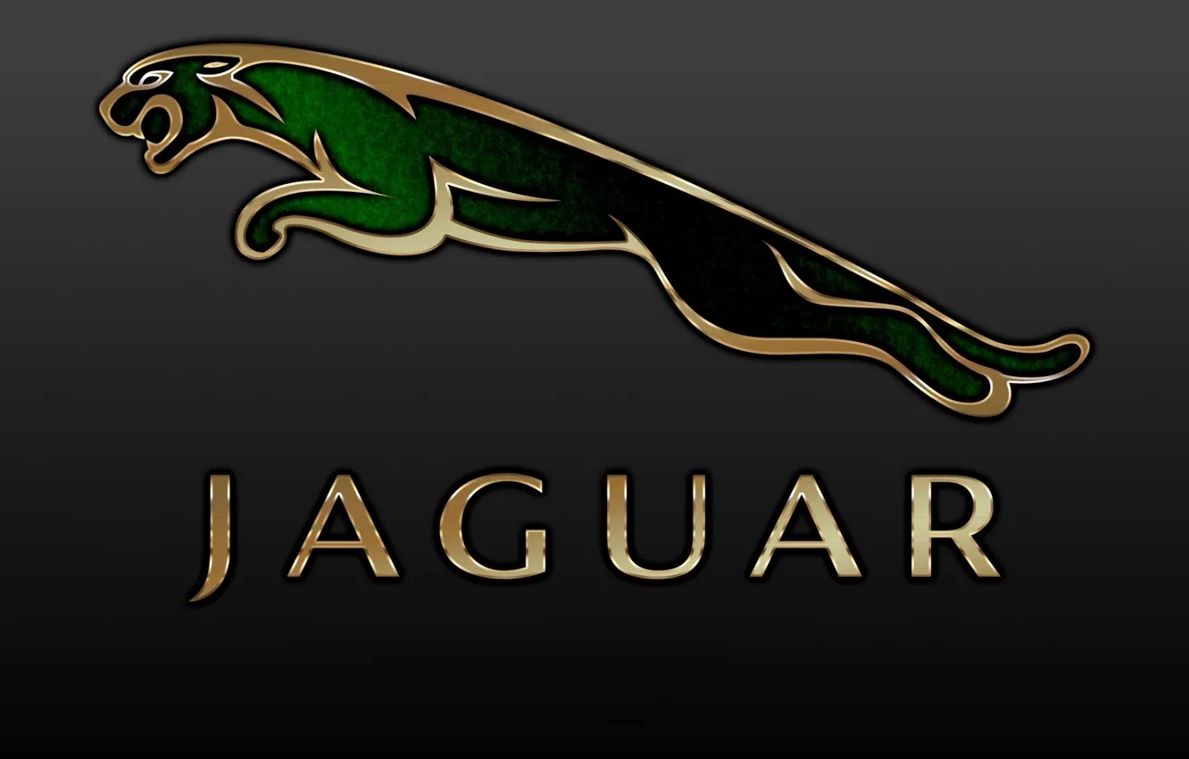 Photo wallpaper the inscription, Jaguar, logo, Jaguar, emblem, logo, label