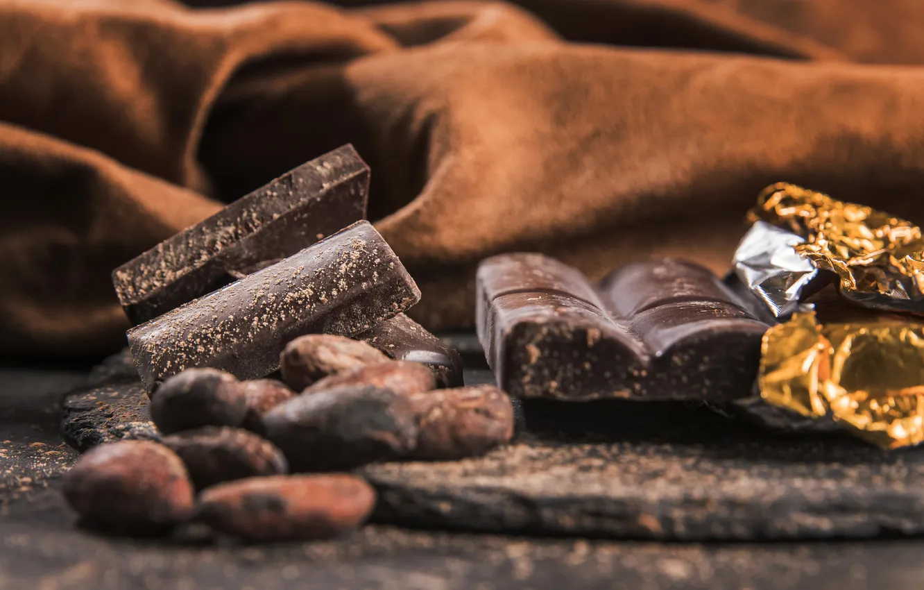 Photo wallpaper dark, chocolate, dessert, arrangement