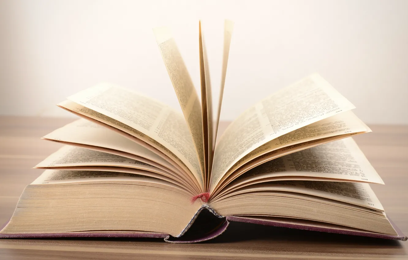 Photo wallpaper leaves, cover, book, page