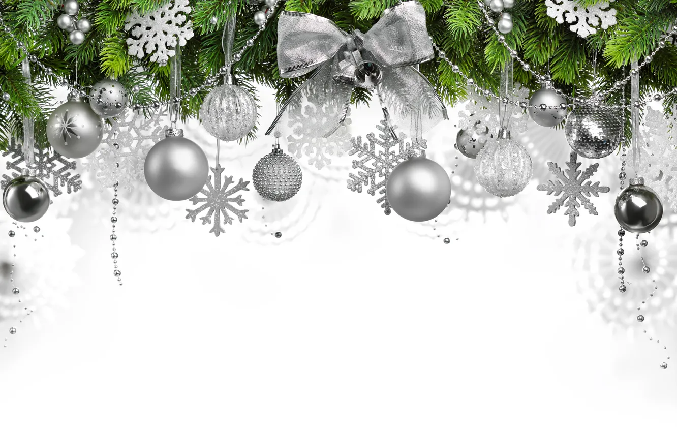 Photo wallpaper decoration, balls, new year, Christmas, Christmas, New Year, decoration, Merry