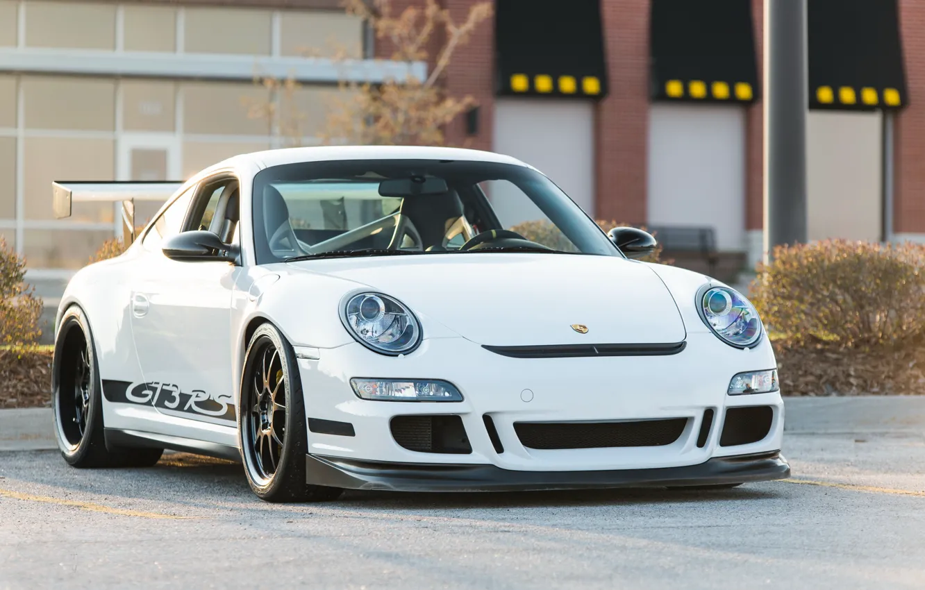 Photo wallpaper Porsche, GT3, White