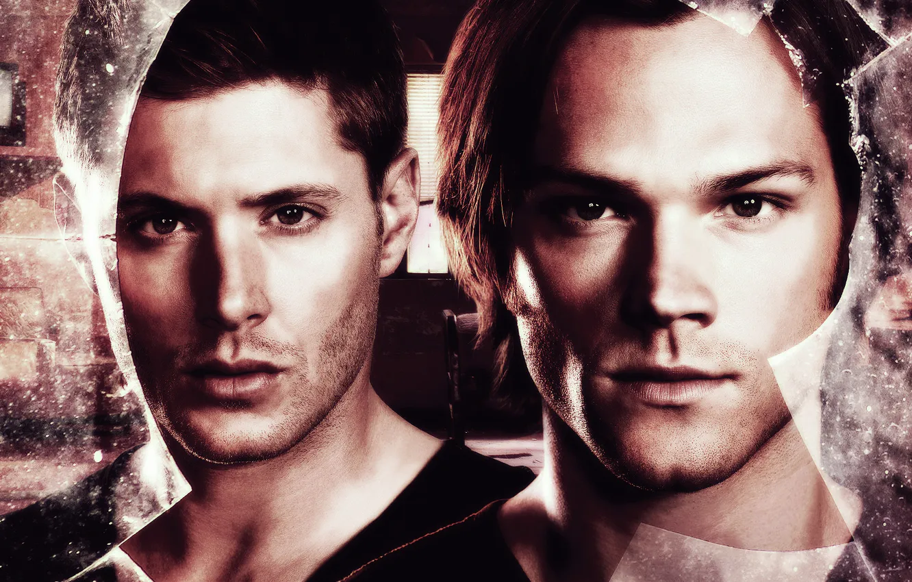 Photo wallpaper look, glass, the series, Winchester, Supernatural, Supernatural, Sam, Dean