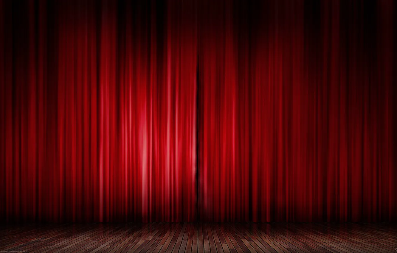 Photo wallpaper red, scene, curtains, texture