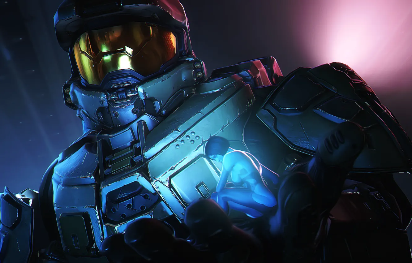 Photo wallpaper rendering, helmet, Halo, armor, Cortana, Master Chief, John-117