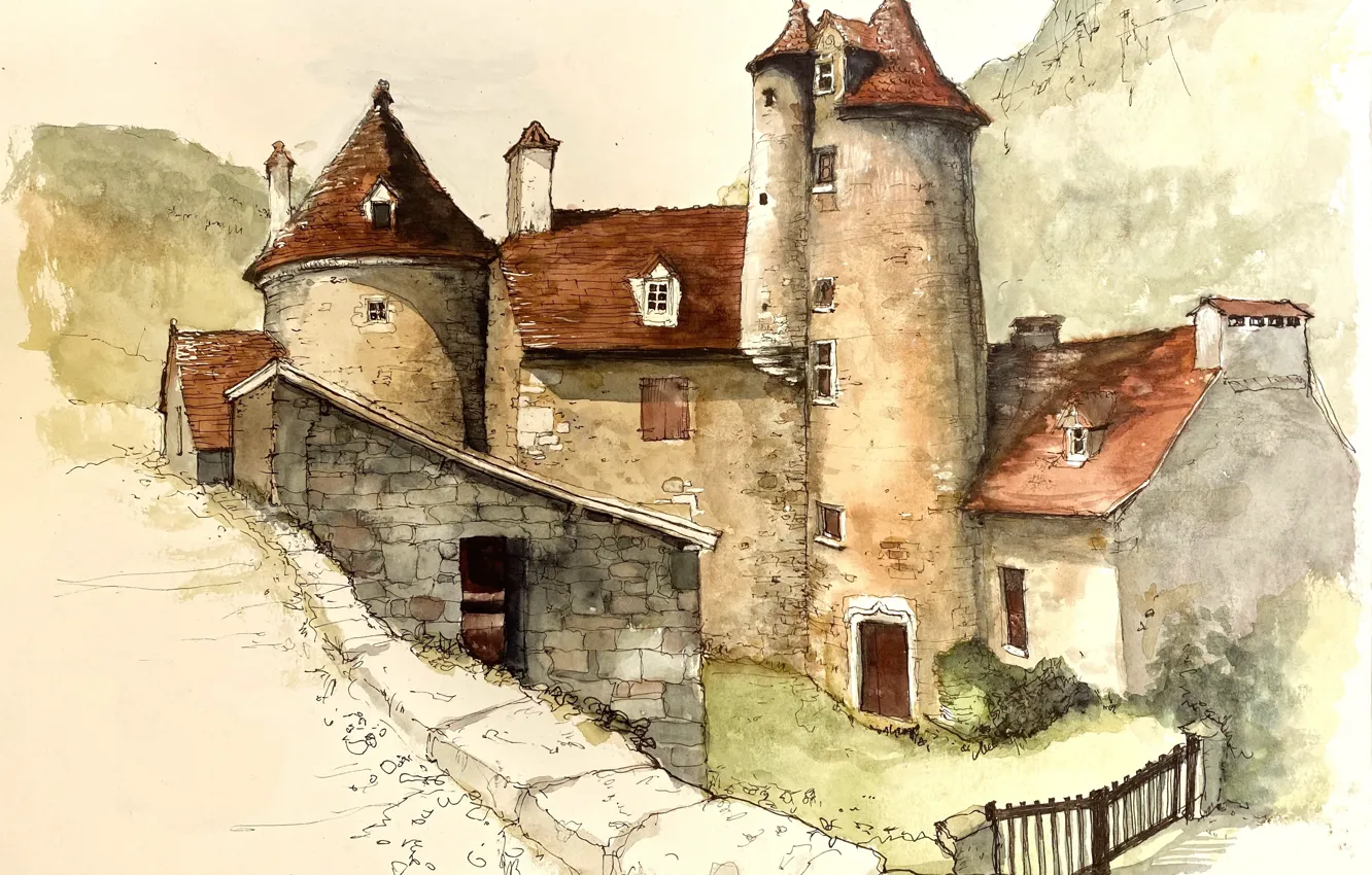 Photo wallpaper 'occitanie, Arrondissement of Figeac, Autoire