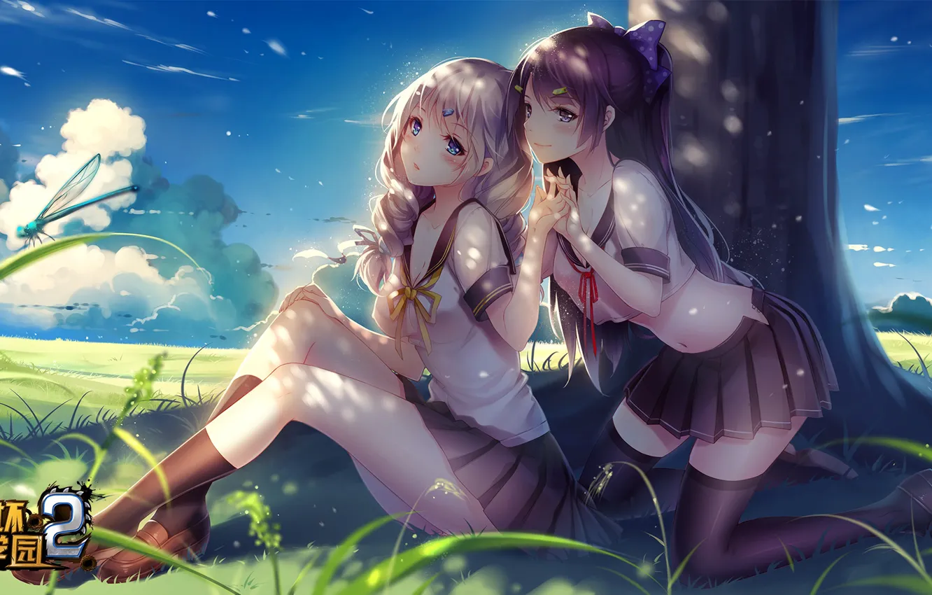 Photo wallpaper girl, nature, Kiana Kaslana, by miHoYo, Mei Raiden, Houkai Gakuen 2