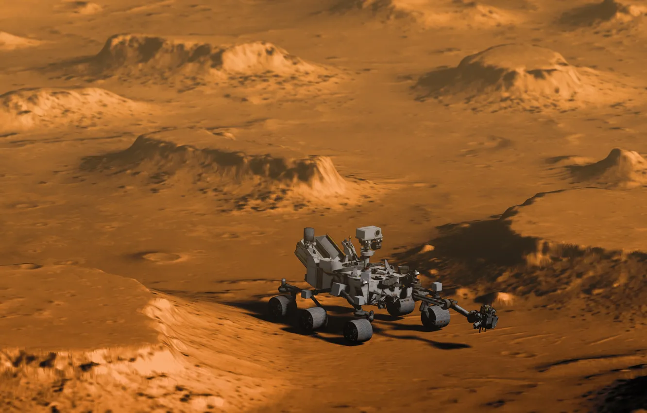 Photo wallpaper surface, Mars, the Rover, Curiosity, Curiosity