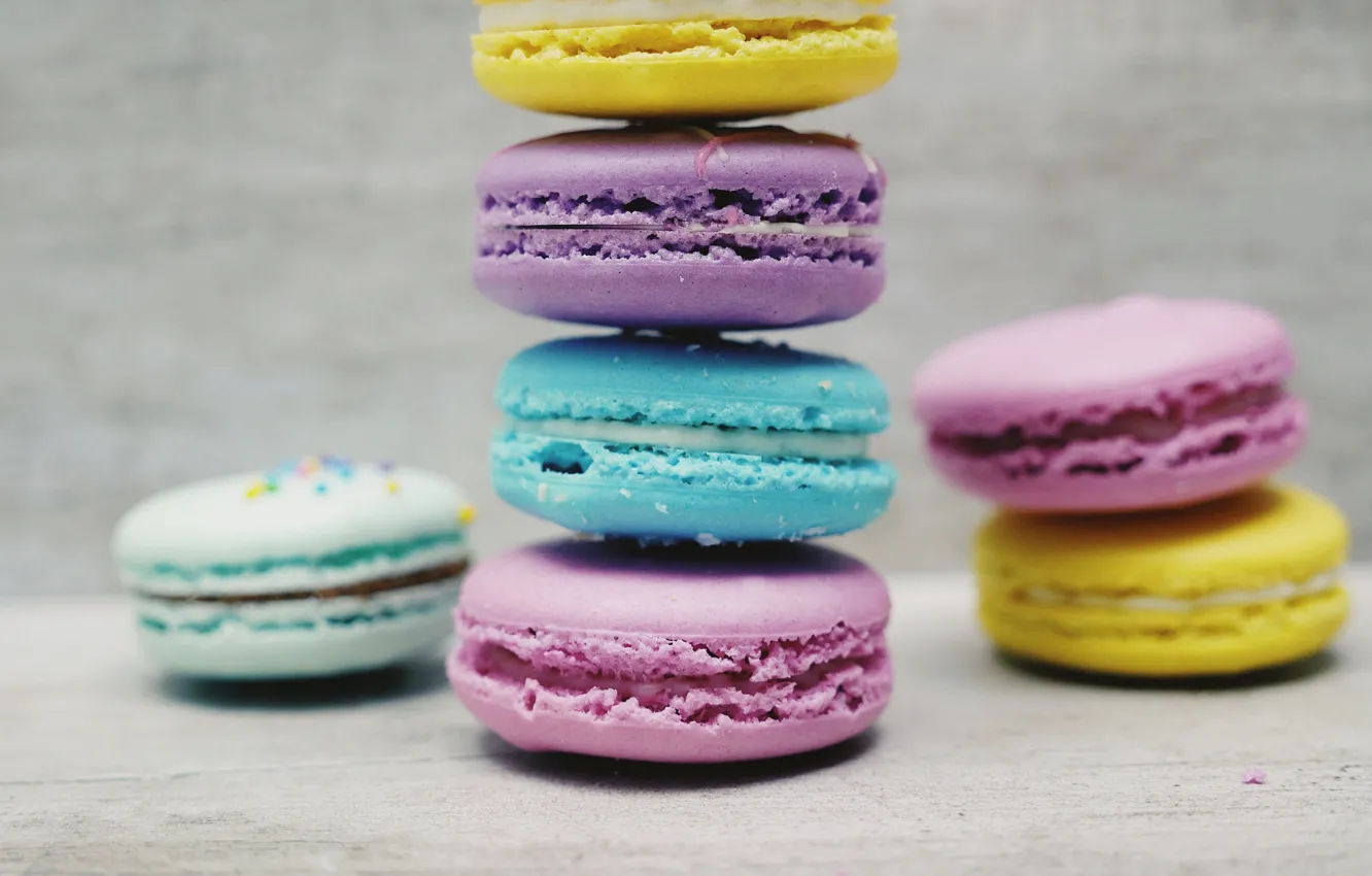 Photo wallpaper food, cookies, dessert, sweet, pasta, macaron