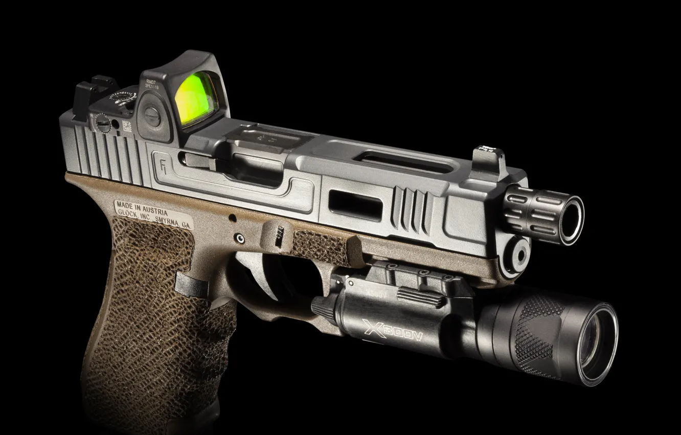 Photo wallpaper gun, flashlight, G22, FI Mk 2