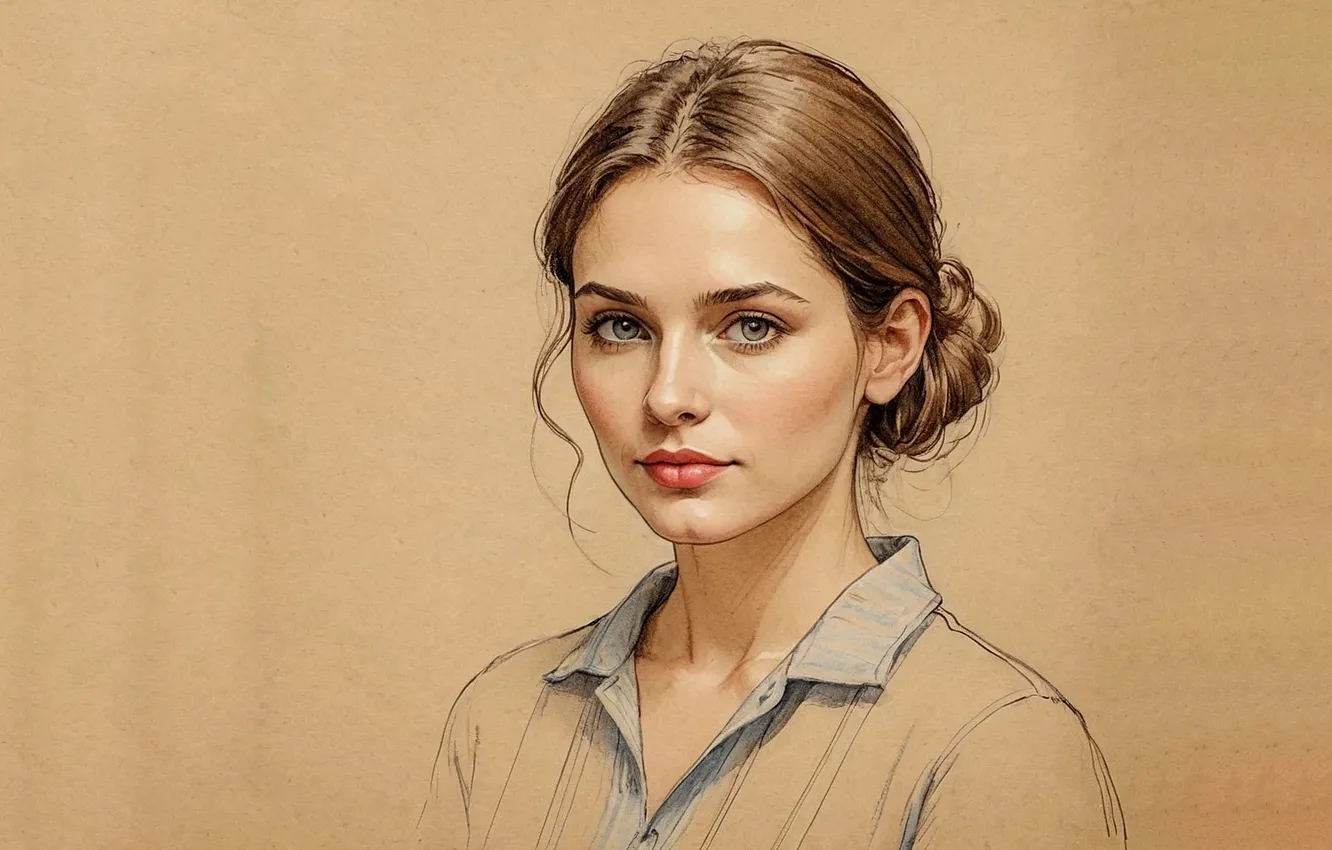 Photo wallpaper girls, Minimalism, portrait