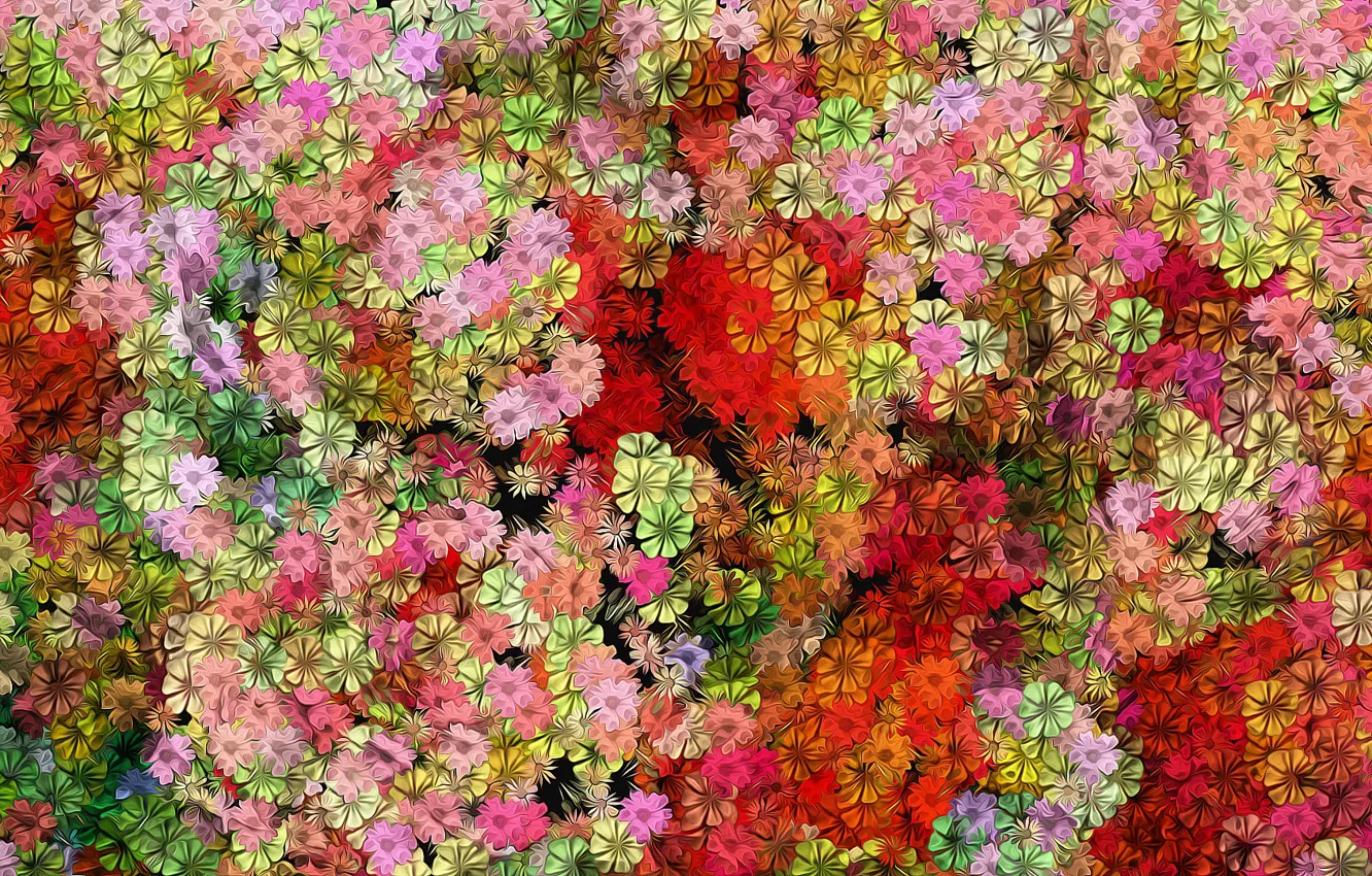 Photo wallpaper Graphics, Tekstura, Flowers