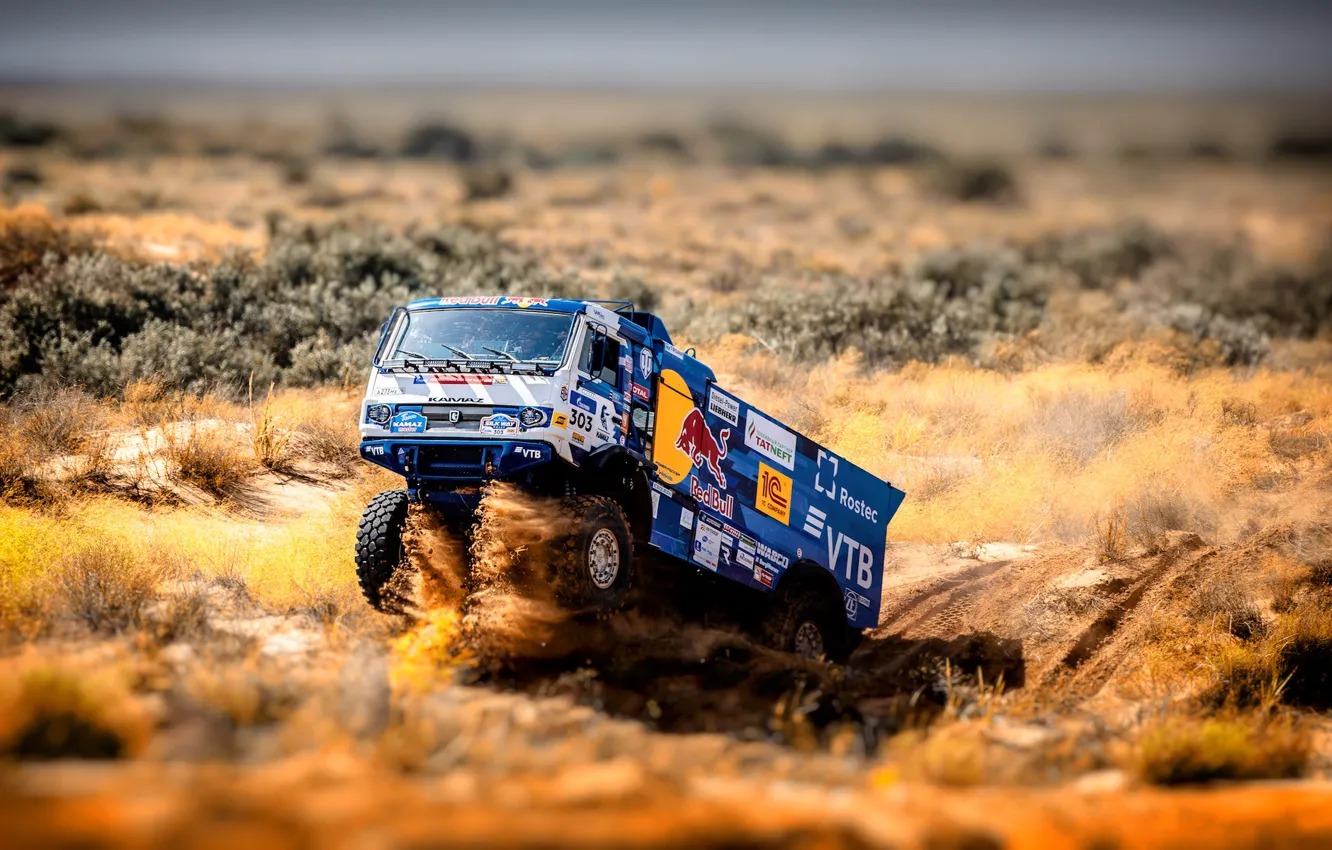 Photo wallpaper Sand, Sport, Machine, Truck, Race, Master, Russia, 2018